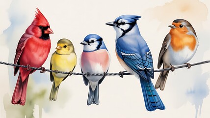 two parrots on a branch