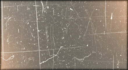 Close-up of a weathered concrete surface with scratches and marks in shades of gray and beige.