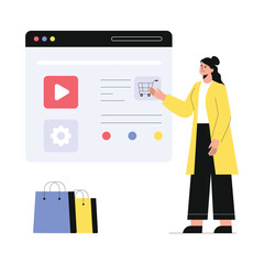 E commerce Website Vector Illustration EPS 10 File