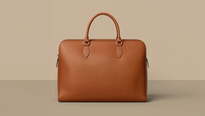 Stylish brown leather briefcase for business professionals on the go