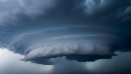 Dramatic stormy sky with ominous dark clouds gathering