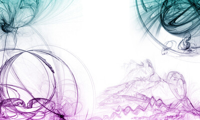 cadre de fum&eacute;e color&eacute; sur fond transparent.