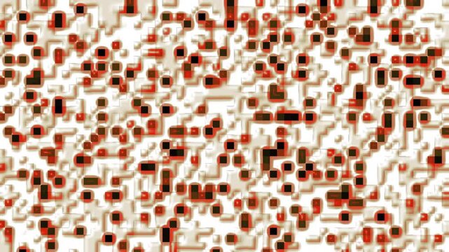 Abstract red circles and squares pattern on white. Perfect for background designs, graphic prints, and modern digital art projects.