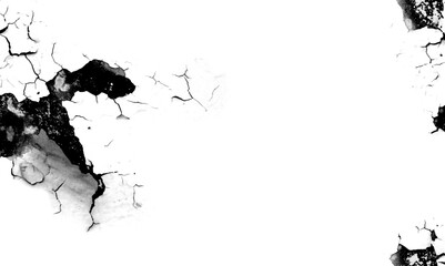 Craquelure noir sur fond transparent.