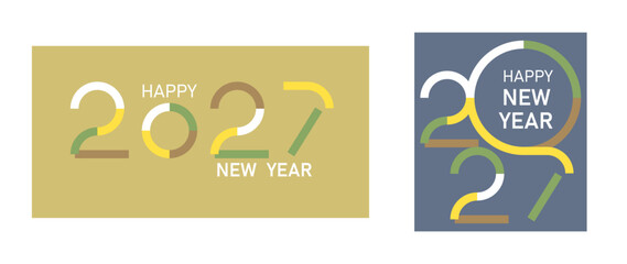 Happy New Year 2027! 2027 year background design.