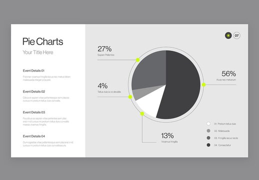 Pie Chart Infographic Template in Modern Minimal Style
