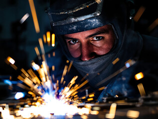 welder working in a factory