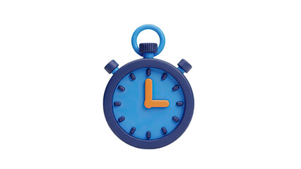 3D blue stopwatch icon