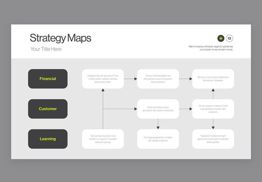 Strategy Map Planning Infographic Template in Modern Minimal Style