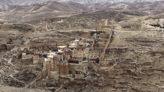 Aerial Mar Saba Monastery Israel

Drone footage of Mar Saba Monastery in the Judean Desert canyon, November 2025, Israel
