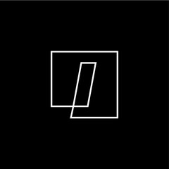 i letter mark square logo vector icon illustration