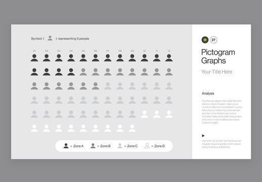 Pictogram Infographic Template in Modern Minimal Style