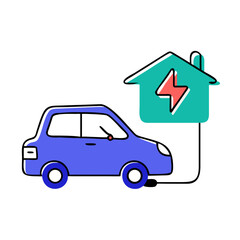 Electric car charging at home