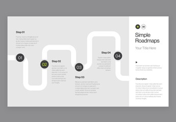 Roadmap Infographic Template in Modern Minimal Style