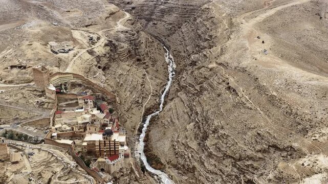 Aerial Mar Saba Monastery Israel

Drone footage of Mar Saba Monastery in the Judean Desert canyon, November 2025, Israel
