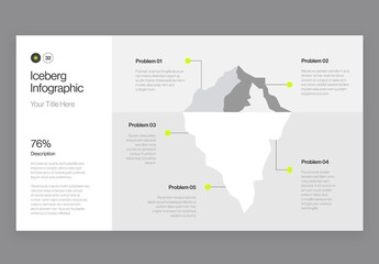 Iceberg Infographic Template in Modern Minimal Style