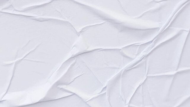 White crumpled paper stop motion background texture.White moving paper texture.Animated white clean empty crumpled paper background,Crumpled white paper texture pattern stop motion animation backgroun