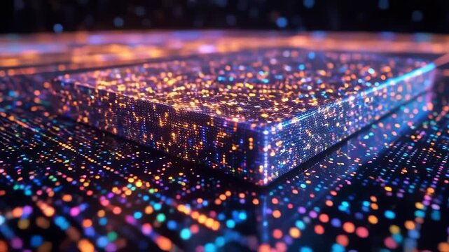 Pixel Universe, Cube of Digital Energy. Video Generative AI.