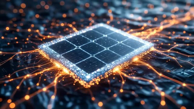 Quantum Circuit Power of Solar Silicon. Video Generative AI.