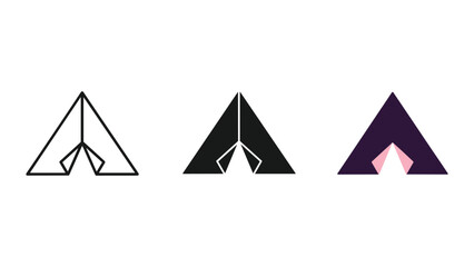 Modern triangle logo designs with unique variations
