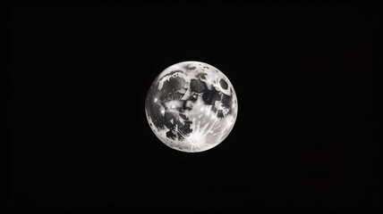 Close-up of the moon with craters in space
