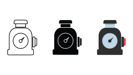 Kitchen scale icons in various styles