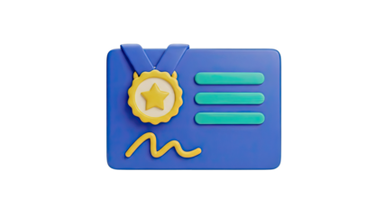 3D Badge and Credentials Icon