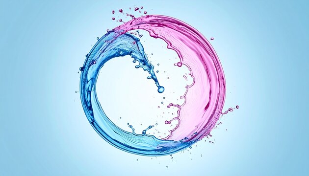 water splash isolated on white background - Powered by Adobe