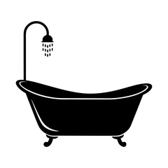 Clawfoot Bathtub Bathroom Luxury Icon.