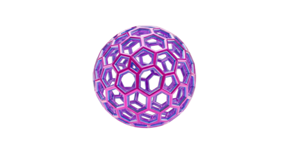 3D Geometric Sphere with Hexagonal Structure