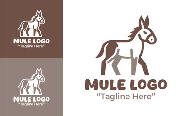 Mule Logo Modern Minimalist Agricultural Branding