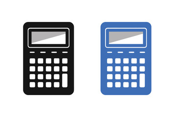 Scientific Calculator Silhouette Icon Vector Illustration Isolated on White Background