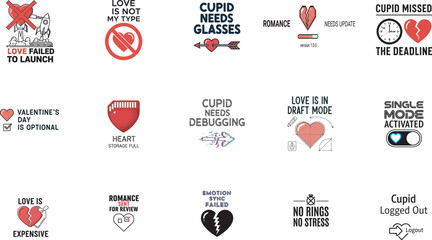 Humorous Valentine's Day Love Themed with Tech Modern Twists