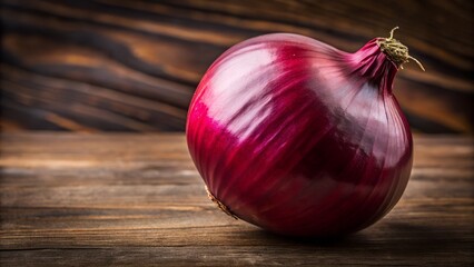 red onion whole vegetable close up with copy space