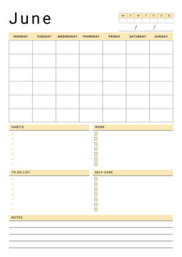 Minimalist Monthly Planner