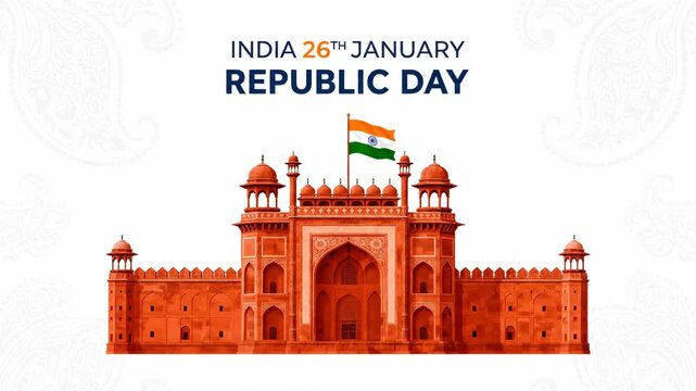India Republic Day 26 January Red Fort Flag Patriotic Celebration