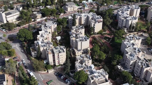 Aerial Kiryat Arba Neighborhood Israel

Drone footage of residential blocks, streets, and green areas in Kiryat Arba, November 2025, Israel
