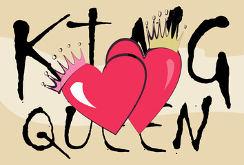 Heart and Crown Reading King and Queen