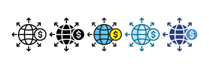 Market Expansion Icon Set Multiple Style Collection