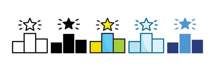 Competitive Advantage Icon Set Multiple Style Collection