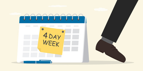4 Day Work Week. Prioritise working smarter to produce better. 4 day model. Reduce working day to increase efficiency and productivity. TIme management.