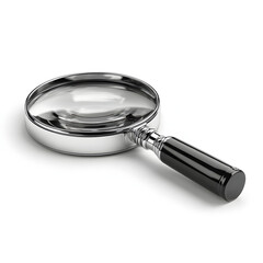 Magnifying glass on white