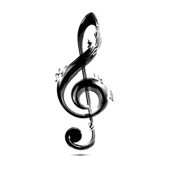 Black treble clef brush