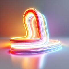 Glowing colorful loop art