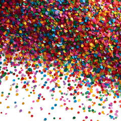 Colorful confetti scatter