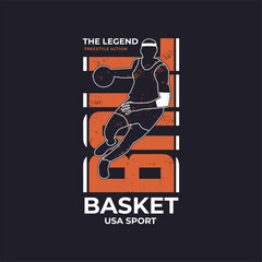 basketsport sport typography, tee shirt graphics, vectors   © jenny