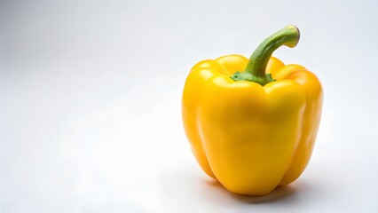 yellow bell pepper whole close up with copy space