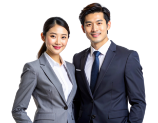 Professional business people isolated on transparent background isolated on transparent background