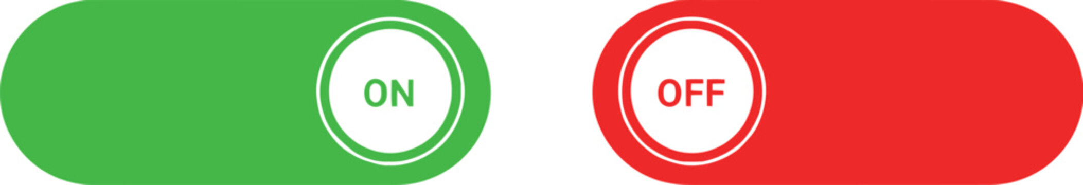 On and off switch buttons