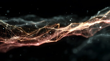 Futuristic abstract technology background with glowing details, dark digital science and innovation concept